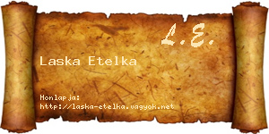 Laska Etelka névjegykártya